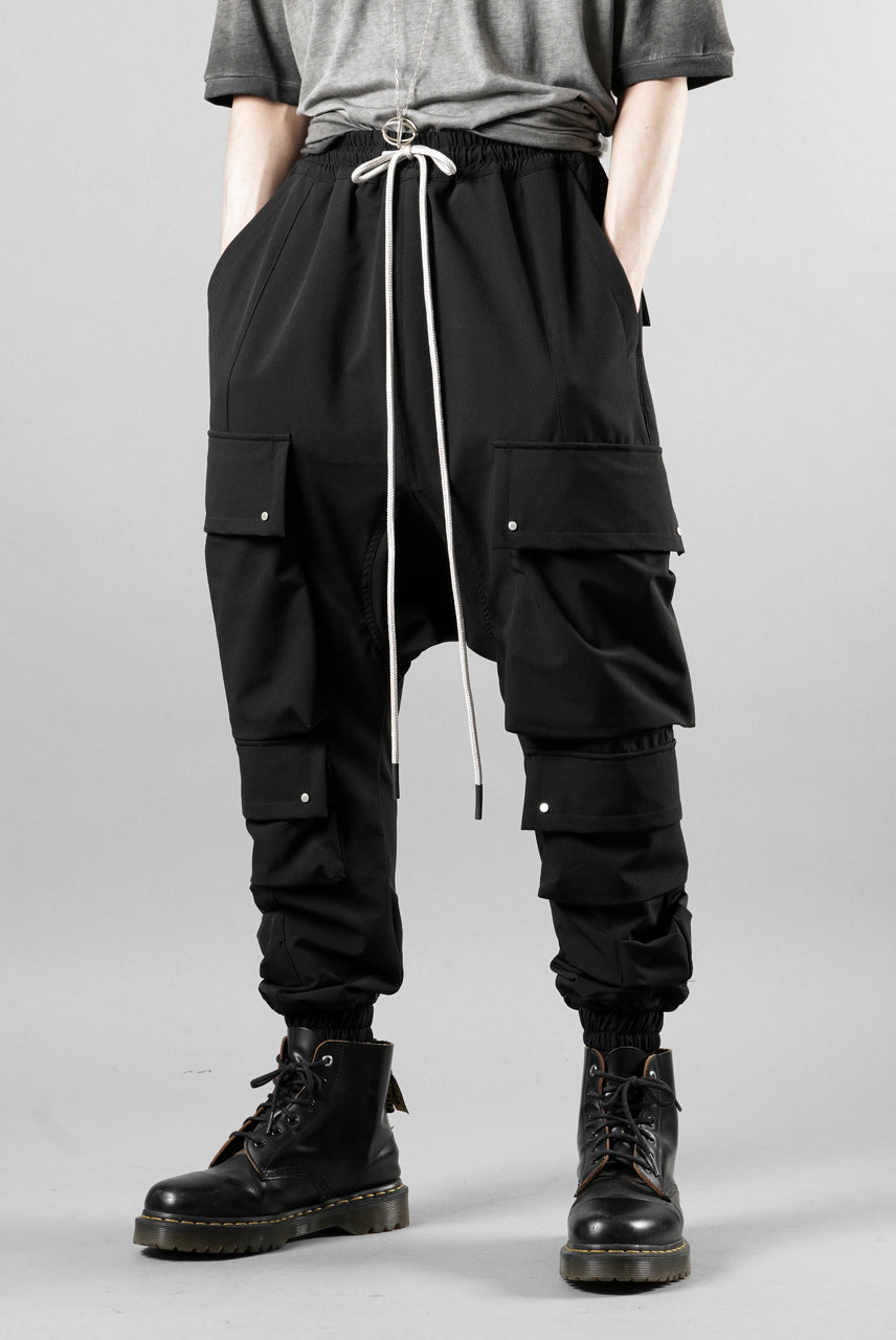 画像をギャラリービューアに読み込む, A.F ARTEFACT LOWCROTCH TACTICAL JOGGERS / TECH SMOOTH (BLACK)