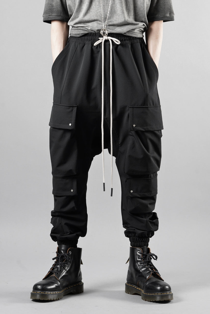 画像をギャラリービューアに読み込む, A.F ARTEFACT LOWCROTCH TACTICAL JOGGERS / TECH SMOOTH (BLACK)