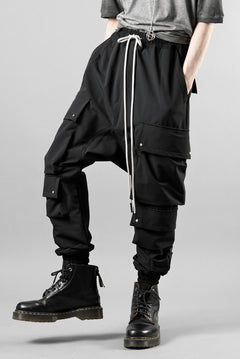 画像をギャラリービューアに読み込む, A.F ARTEFACT LOWCROTCH TACTICAL JOGGERS / TECH SMOOTH (BLACK)