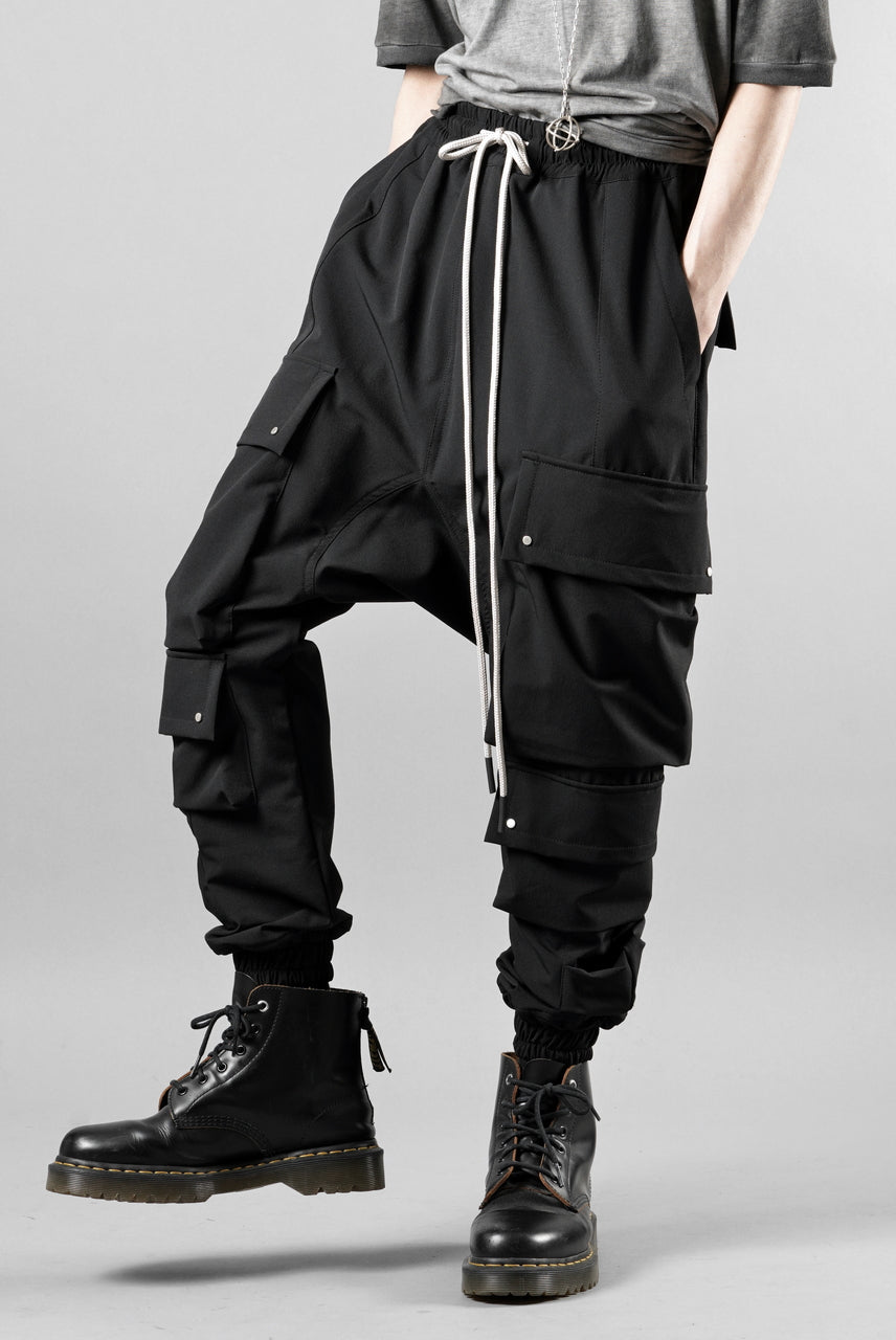 画像をギャラリービューアに読み込む, A.F ARTEFACT LOWCROTCH TACTICAL JOGGERS / TECH SMOOTH (BLACK)