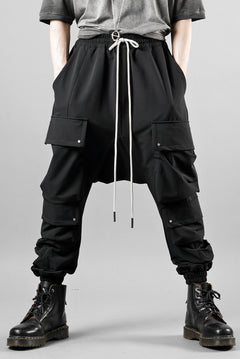 画像をギャラリービューアに読み込む, A.F ARTEFACT LOWCROTCH TACTICAL JOGGERS / TECH SMOOTH (BLACK)