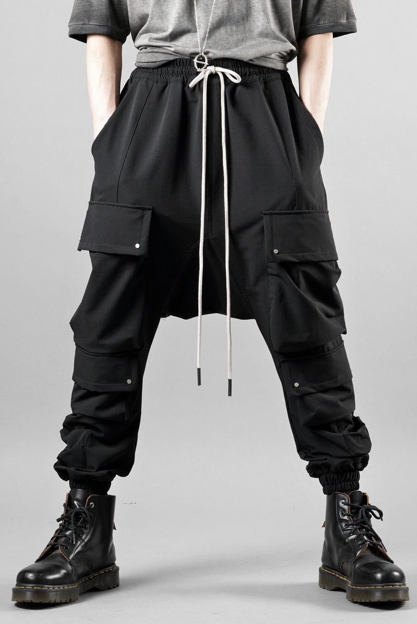 画像をギャラリービューアに読み込む, A.F ARTEFACT LOWCROTCH TACTICAL JOGGERS / TECH SMOOTH (BLACK)