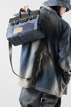 画像をギャラリービューアに読み込む, ierib exclusive 2Way Bark Bag 30 / Vintage Denim + Horse Leather (INDIGO x BLACK #B)