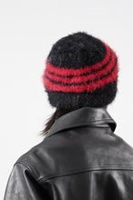 画像をギャラリービューアに読み込む, Y-3 Yohji Yamamoto STRIPES BEANIE (BLACK x SCARLET)