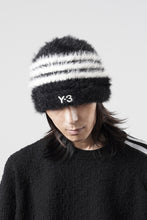 画像をギャラリービューアに読み込む, Y-3 Yohji Yamamoto STRIPES BEANIE (BLACK x CREAM WHITE)