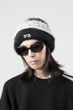 画像をギャラリービューアに読み込む, Y-3 Yohji Yamamoto STRIPES BEANIE (BLACK x CREAM WHITE)