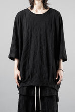 画像をギャラリービューアに読み込む, A.F ARTEFACT GRADIENT PLAID PATTERN DOLMAN TEE (BLACK)