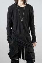 画像をギャラリービューアに読み込む, A.F ARTEFACT DEFORMED STRIPE PATTERN LONG SLEEVE TOPS (BLACK)