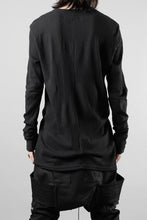 画像をギャラリービューアに読み込む, A.F ARTEFACT DEFORMED STRIPE PATTERN LONG SLEEVE TOPS (BLACK)
