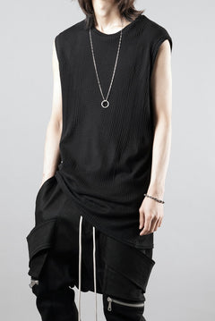 画像をギャラリービューアに読み込む, A.F ARTEFACT DEFORMED STRIPE PATTERN TANK TOP (BLACK)
