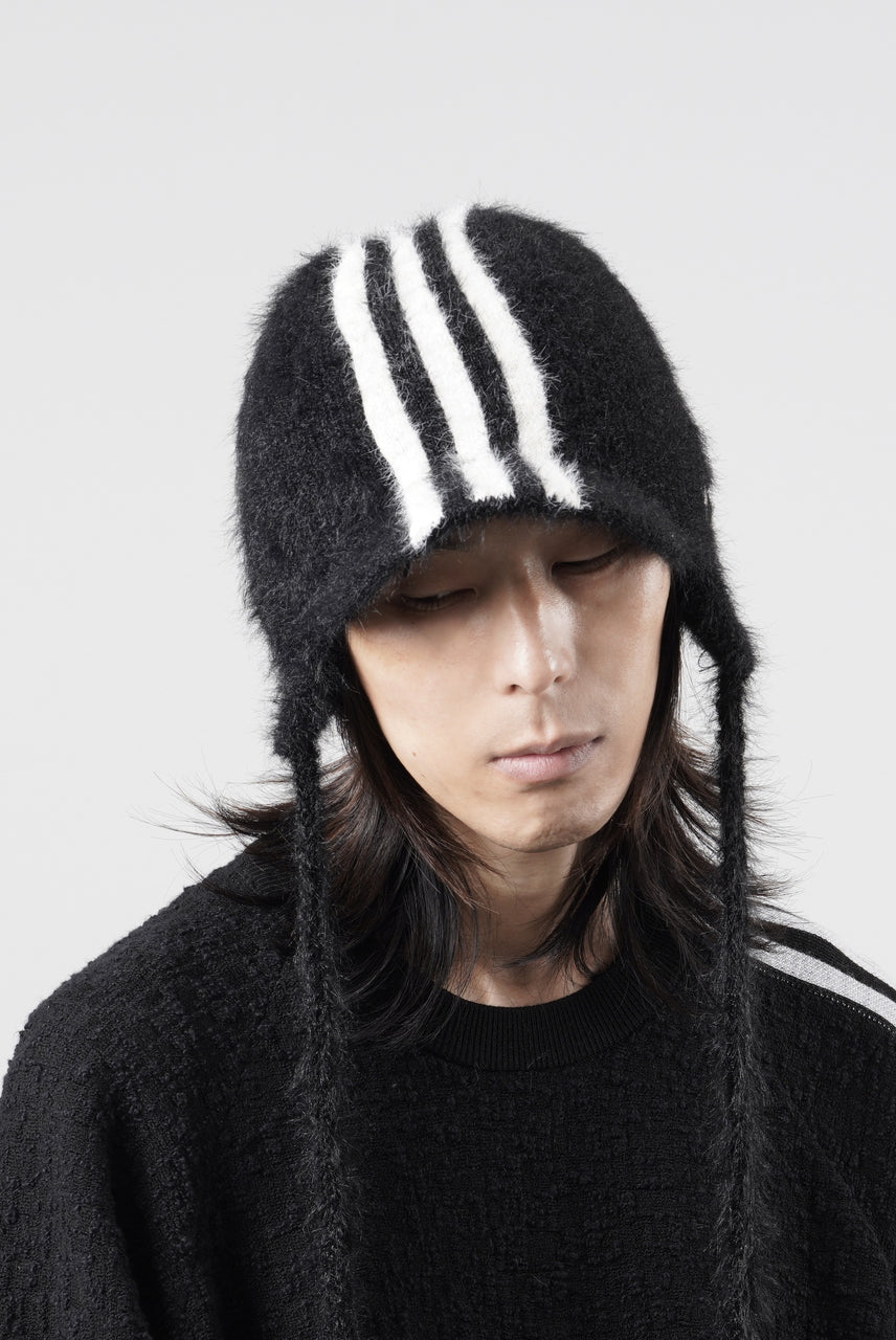 画像をギャラリービューアに読み込む, Y-3 Yohji Yamamoto STRIPES BONNET (BLACK x CREAM WHITE)