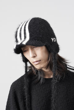 画像をギャラリービューアに読み込む, Y-3 Yohji Yamamoto STRIPES BONNET (BLACK x CREAM WHITE)