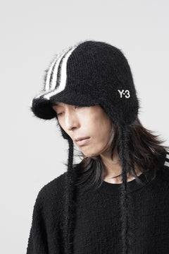 画像をギャラリービューアに読み込む, Y-3 Yohji Yamamoto STRIPES BONNET (BLACK x CREAM WHITE)