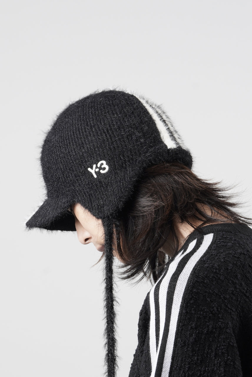 画像をギャラリービューアに読み込む, Y-3 Yohji Yamamoto STRIPES BONNET (BLACK x CREAM WHITE)