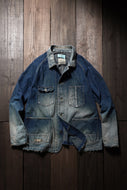 FULLCOUNT x N/07 exclusive COVER ALL JACKET / 10.5oz Zimbabwe Denim (INDIGO BLUE / EFFECTED)