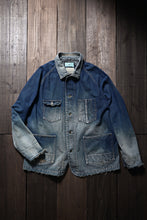 画像をギャラリービューアに読み込む, FULLCOUNT x N/07 exclusive COVER ALL JACKET / 10.5oz Zimbabwe Denim (INDIGO BLUE / EFFECTED)
