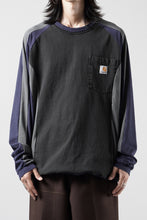 画像をギャラリービューアに読み込む, CHANGES VINTAGE REMAKE RAGLAN LONG SLEEVE &amp; HEM CODE TOP (MULTI #A)
