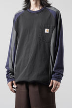 画像をギャラリービューアに読み込む, CHANGES VINTAGE REMAKE RAGLAN LONG SLEEVE &amp; HEM CODE TOP (MULTI #A)