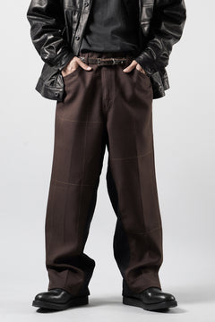 画像をギャラリービューアに読み込む, CHANGES REMAKE CUSTOM STITCH TROUSERS (BROWN)