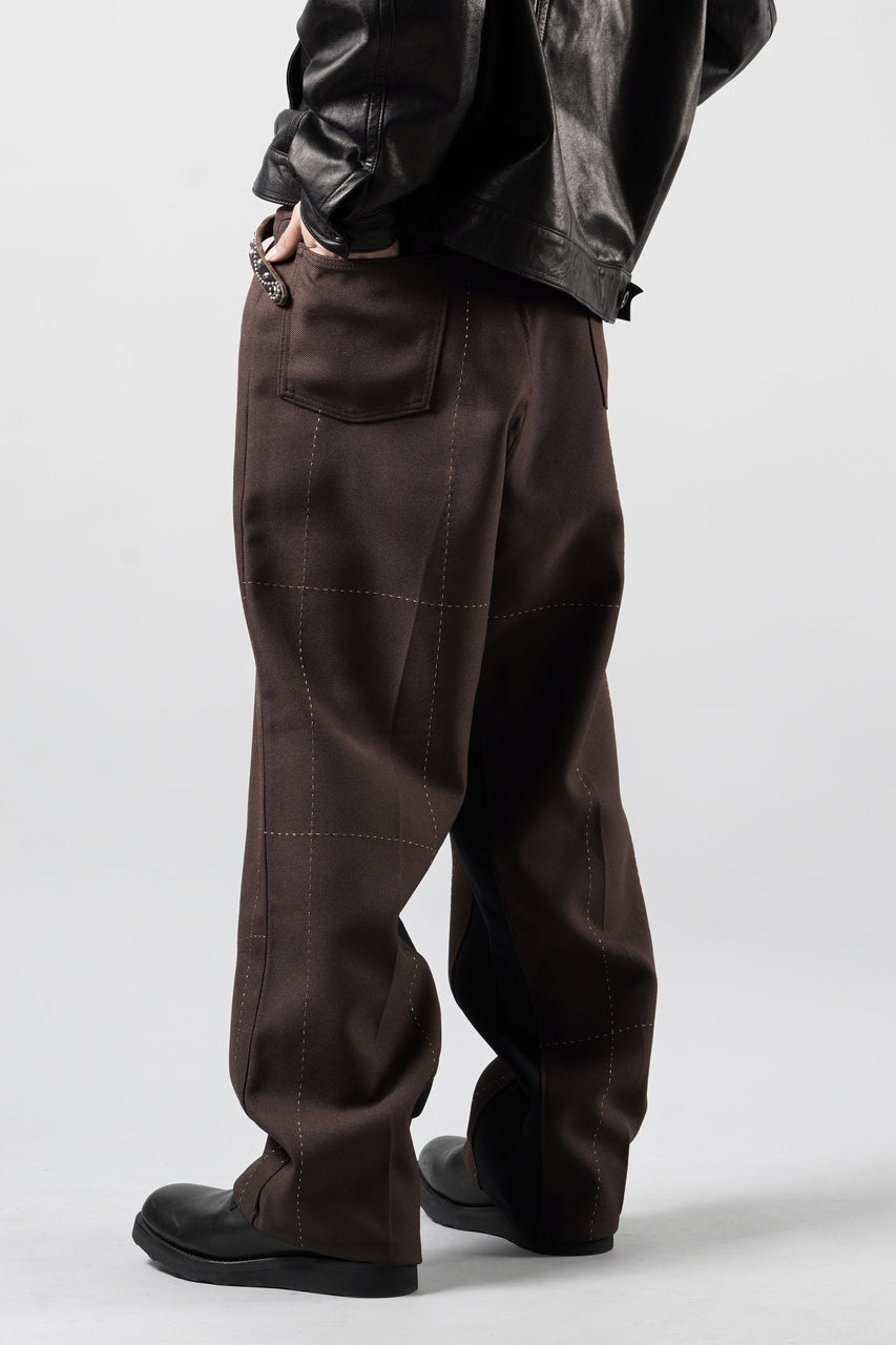画像をギャラリービューアに読み込む, CHANGES REMAKE CUSTOM STITCH TROUSERS (BROWN)