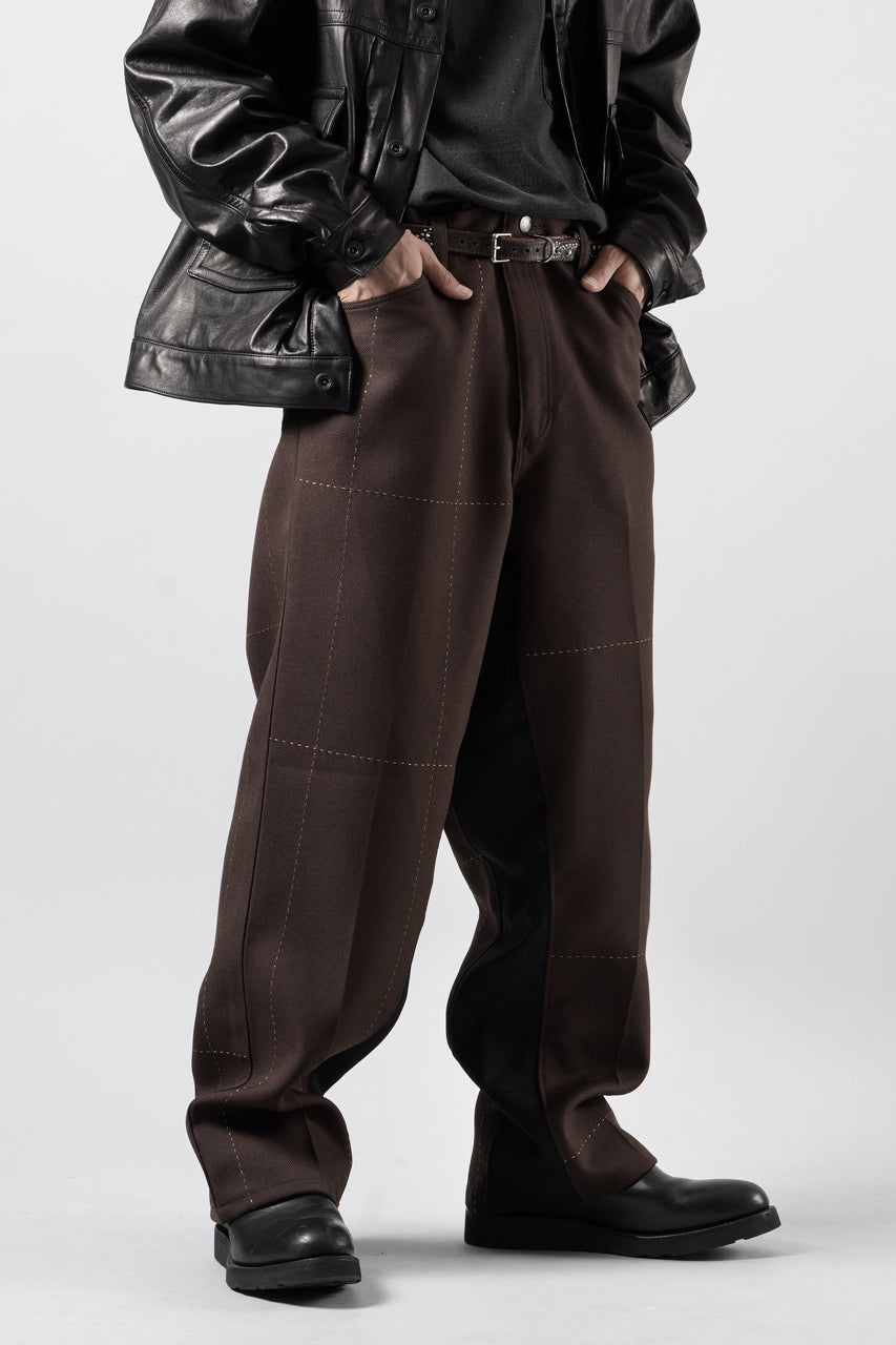 画像をギャラリービューアに読み込む, CHANGES REMAKE CUSTOM STITCH TROUSERS (BROWN)