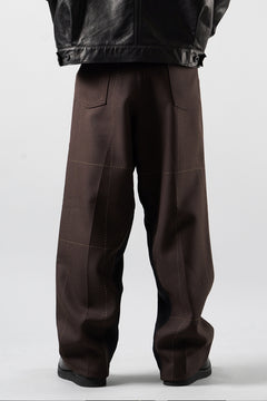画像をギャラリービューアに読み込む, CHANGES REMAKE CUSTOM STITCH TROUSERS (BROWN)