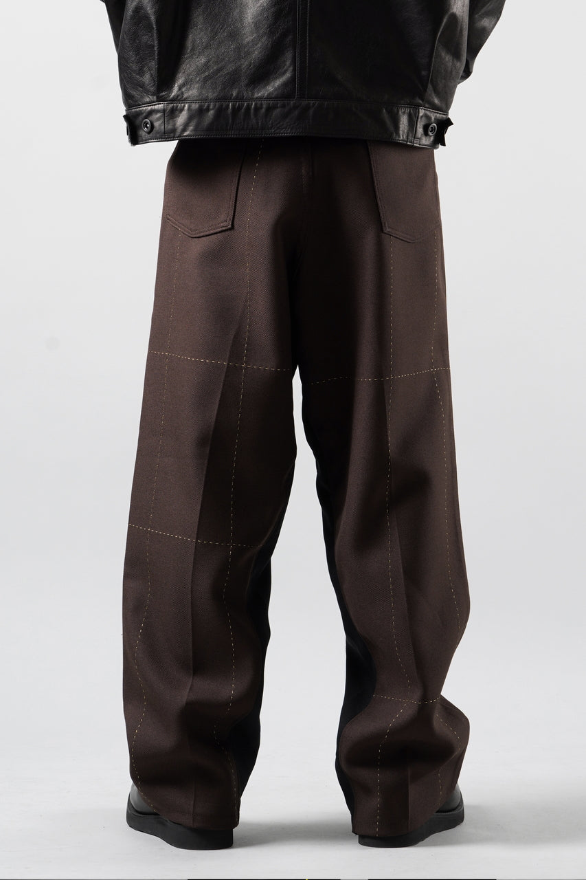 画像をギャラリービューアに読み込む, CHANGES REMAKE CUSTOM STITCH TROUSERS (BROWN)