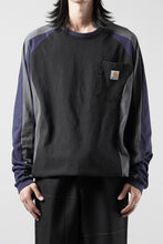 画像をギャラリービューアに読み込む, CHANGES VINTAGE REMAKE RAGLAN LONG SLEEVE &amp; HEM CODE TOP (MULTI #B)