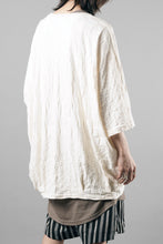 画像をギャラリービューアに読み込む, A.F ARTEFACT GRADIENT PLAID PATTERN DOLMAN TEE (CREAM)