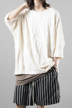 画像をギャラリービューアに読み込む, A.F ARTEFACT GRADIENT PLAID PATTERN DOLMAN TEE (CREAM)