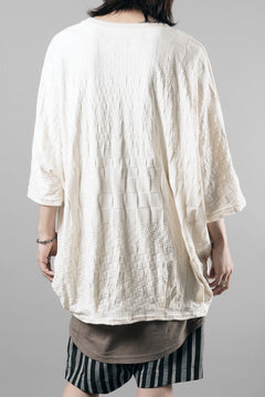 画像をギャラリービューアに読み込む, A.F ARTEFACT GRADIENT PLAID PATTERN DOLMAN TEE (CREAM)