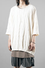 画像をギャラリービューアに読み込む, A.F ARTEFACT GRADIENT PLAID PATTERN DOLMAN TEE (CREAM)