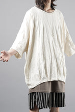 画像をギャラリービューアに読み込む, A.F ARTEFACT GRADIENT PLAID PATTERN DOLMAN TEE (CREAM)