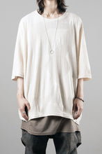 画像をギャラリービューアに読み込む, A.F ARTEFACT DEFORMED STRIPE PATTERN DOLMAN TEE (CREAM)