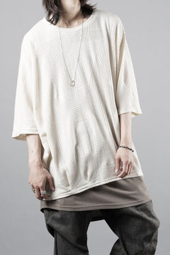 画像をギャラリービューアに読み込む, A.F ARTEFACT DEFORMED STRIPE PATTERN DOLMAN TEE (CREAM)