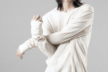 画像をギャラリービューアに読み込む, A.F ARTEFACT DEFORMED STRIPE PATTERN LONG SLEEVE TOPS (CREAM)