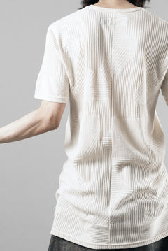 画像をギャラリービューアに読み込む, A.F ARTEFACT DEFORMED STRIPE PATTERN SLIM TEE (CREAM)