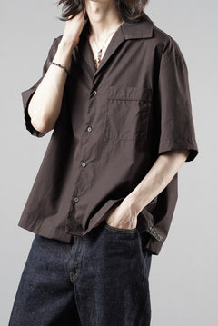 画像をギャラリービューアに読み込む, entire studios SS OPEN COLLAR SHIRT (BRUNETTE)
