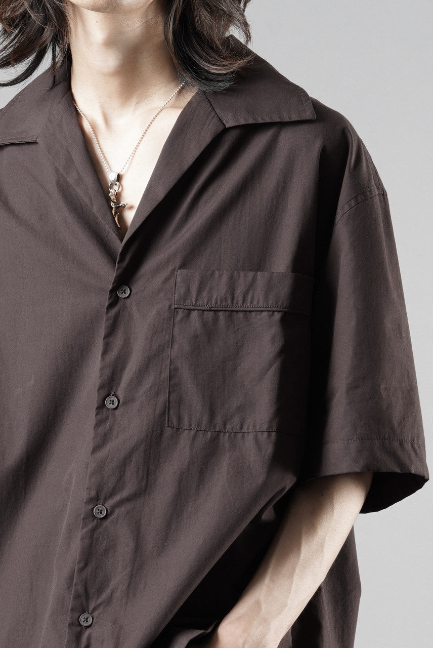 画像をギャラリービューアに読み込む, entire studios SS OPEN COLLAR SHIRT (BRUNETTE)