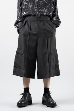 画像をギャラリービューアに読み込む, F/CE. TWIST POLYESTER WIDE SHORTS (BLACK)