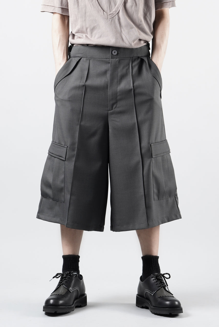 画像をギャラリービューアに読み込む, F/CE. TWIST POLYESTER WIDE SHORTS (GREY)