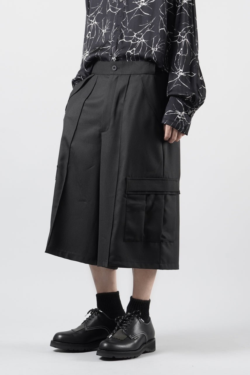 画像をギャラリービューアに読み込む, F/CE. TWIST POLYESTER WIDE SHORTS (BLACK)