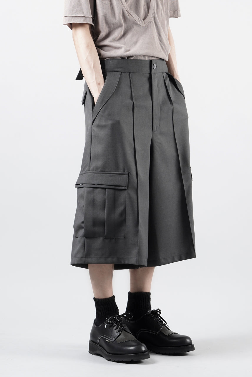 画像をギャラリービューアに読み込む, F/CE. TWIST POLYESTER WIDE SHORTS (GREY)