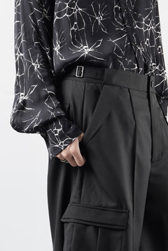 画像をギャラリービューアに読み込む, F/CE. TWIST POLYESTER WIDE SHORTS (BLACK)