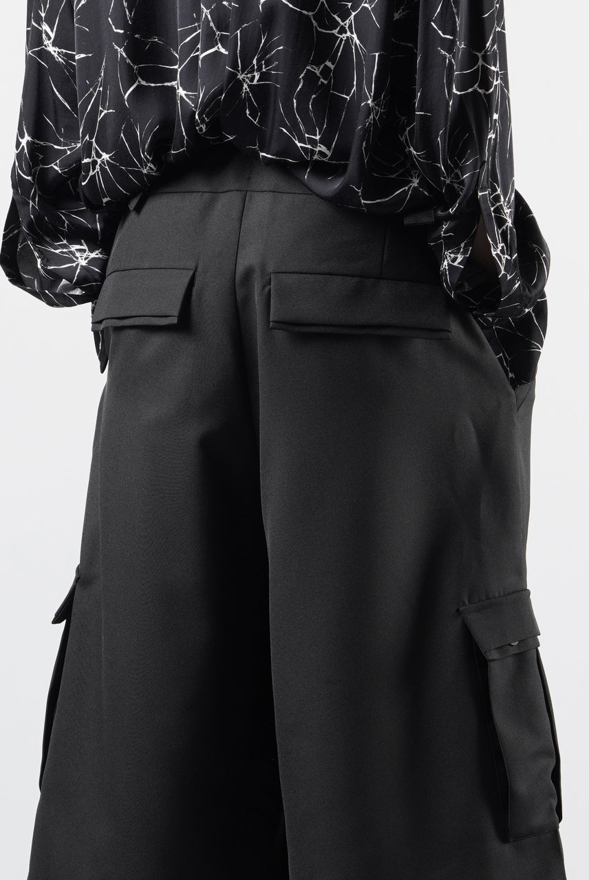 画像をギャラリービューアに読み込む, F/CE. TWIST POLYESTER WIDE SHORTS (BLACK)