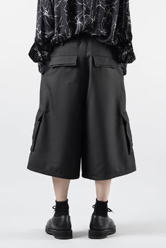 画像をギャラリービューアに読み込む, F/CE. TWIST POLYESTER WIDE SHORTS (BLACK)