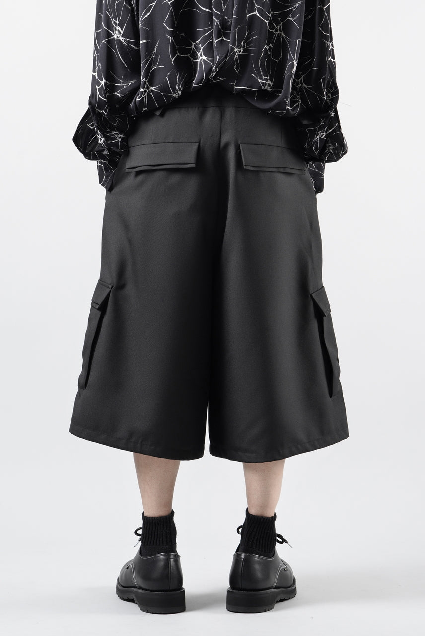 画像をギャラリービューアに読み込む, F/CE. TWIST POLYESTER WIDE SHORTS (BLACK)