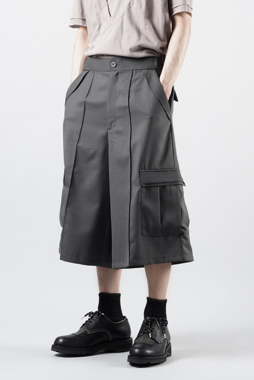 画像をギャラリービューアに読み込む, F/CE. TWIST POLYESTER WIDE SHORTS (GREY)