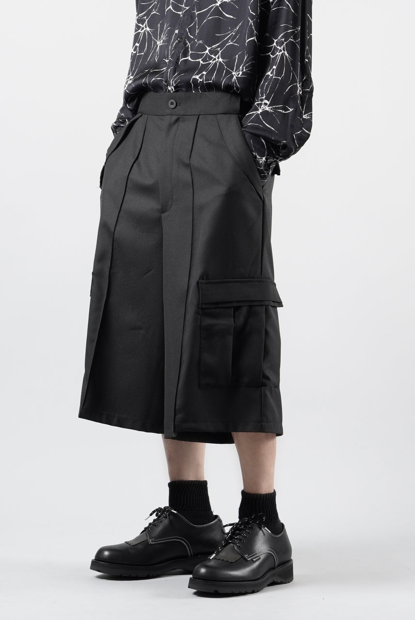 画像をギャラリービューアに読み込む, F/CE. TWIST POLYESTER WIDE SHORTS (BLACK)