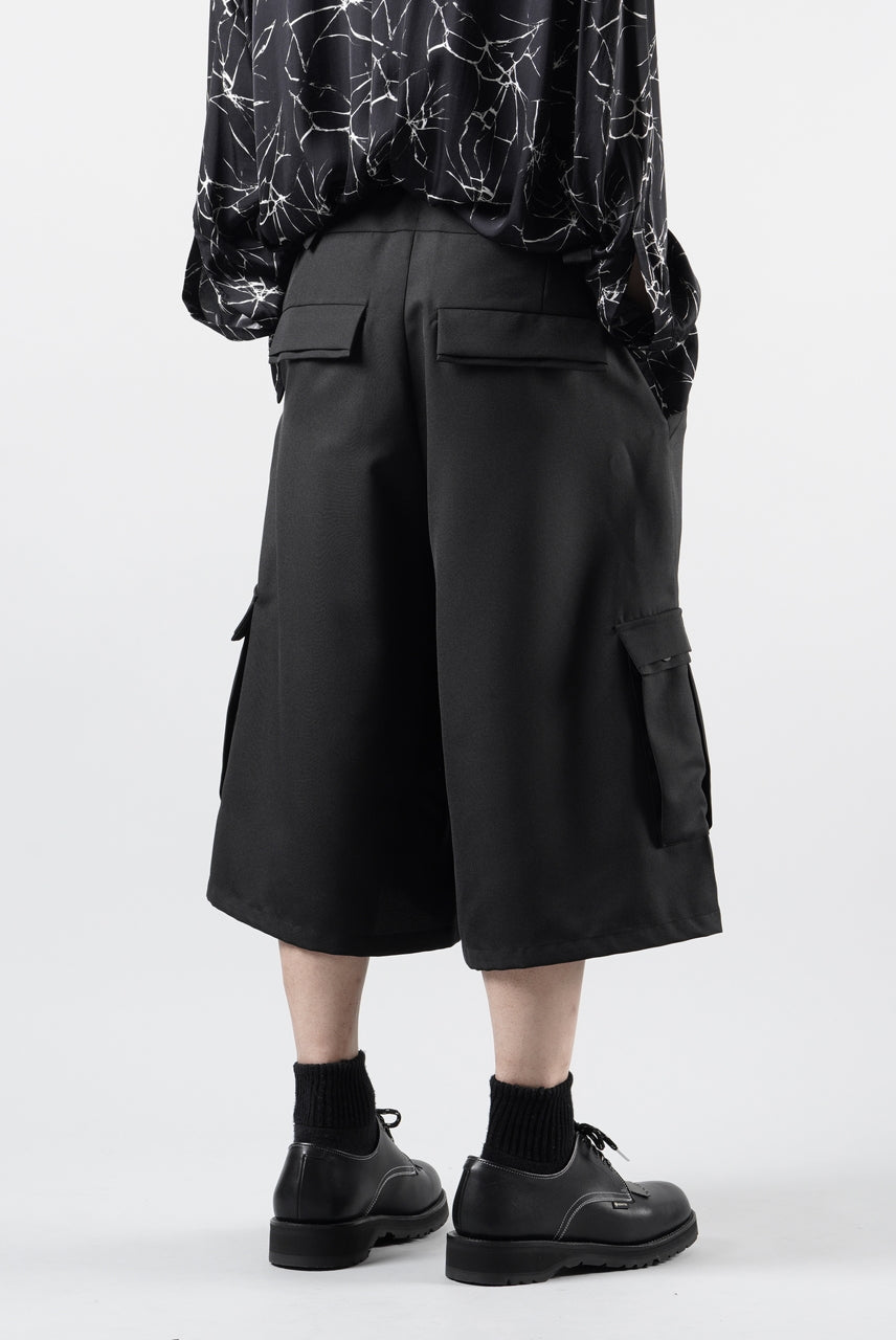 画像をギャラリービューアに読み込む, F/CE. TWIST POLYESTER WIDE SHORTS (BLACK)
